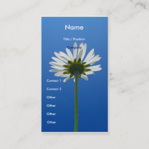 Verticale de carte de visite de fleur de