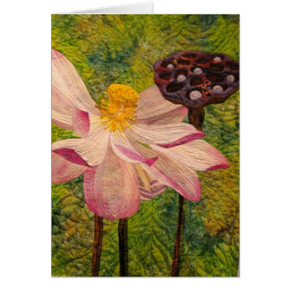 Verticale florale piquée de carte vierge
