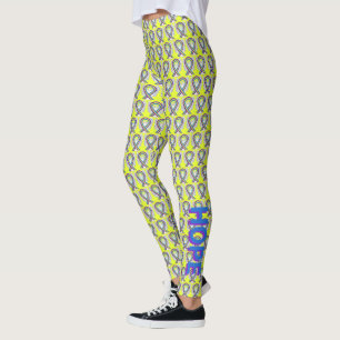 Vessie Cancer Sensibilisation Ruban Angel Leggings