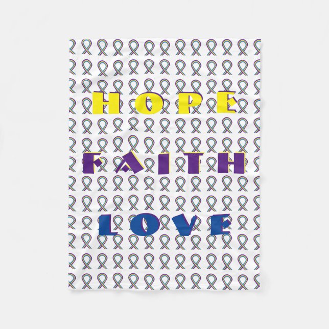 Vessie Cancer Sensibilisation Ruban Couvertures en (Devant)