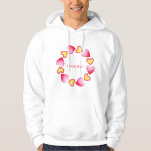 Veste À Capuche С te romantique Je t'aime Saint Valentin