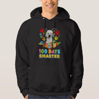 Veste À Capuche 100 Days Smarter Poodle Dog Paw Prints Heart 100th