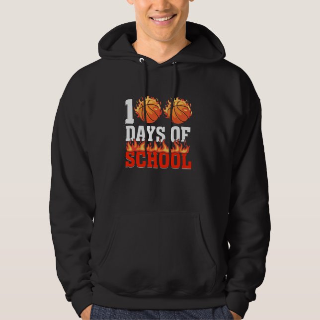 Veste À Capuche 100 Jours De Basketball Scolaire 100E Jour Élève K (Devant)