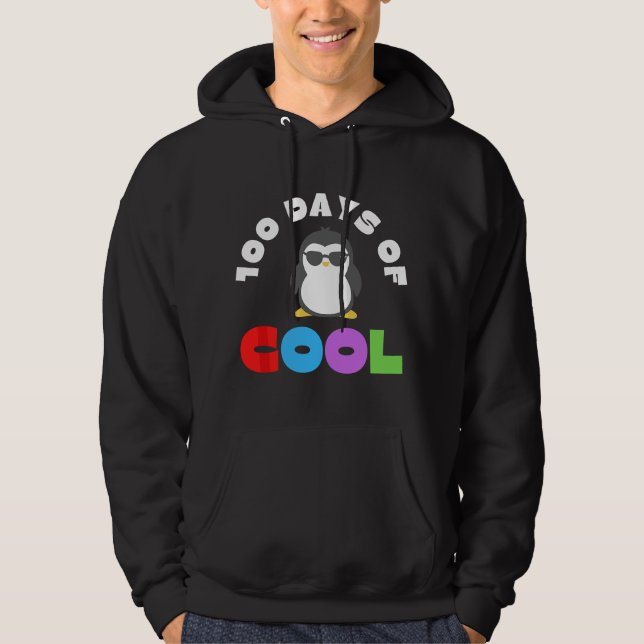 Veste À Capuche 100 jours de COOL Cent jours 100e jour d'école  (Devant)
