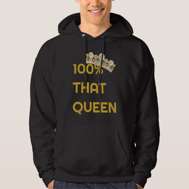 Veste À Capuche 100 Reine Mignonne Tendances Dames (Devant)