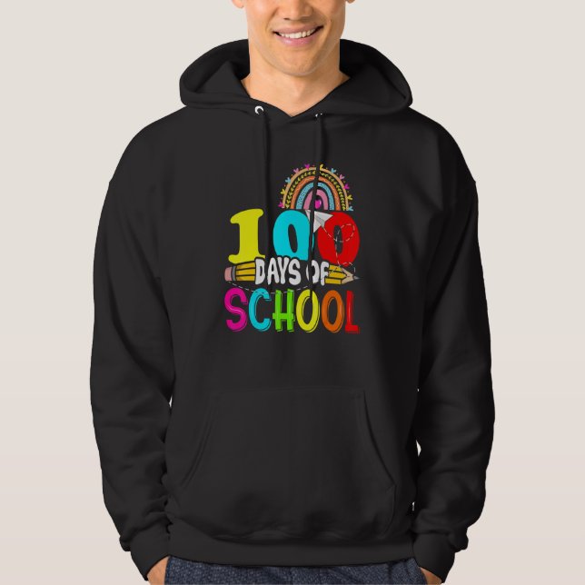 Veste À Capuche 100th Days of School Teacher Kids - 100 Days Smart (Devant)