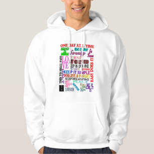 VESTE À CAPUCHE 12 SLOGANS D'ÉTAPE EN COULEURS