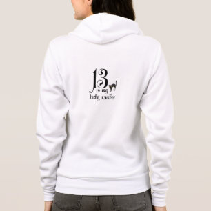 Veste À Capuche 13 est mon nombre chanceux/avec le chat noir