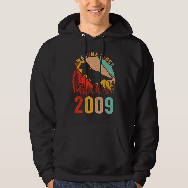 Veste À Capuche 14e anniversaire dinosaure T Rex garçons rétro gén (Devant)