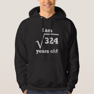 Veste À Capuche 18ème Racine carrée d'anniversaire