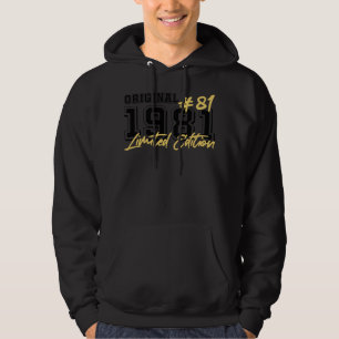 Veste À Capuche 1981 40 Ans Cadeau 40e Anniversaire Homme Femme