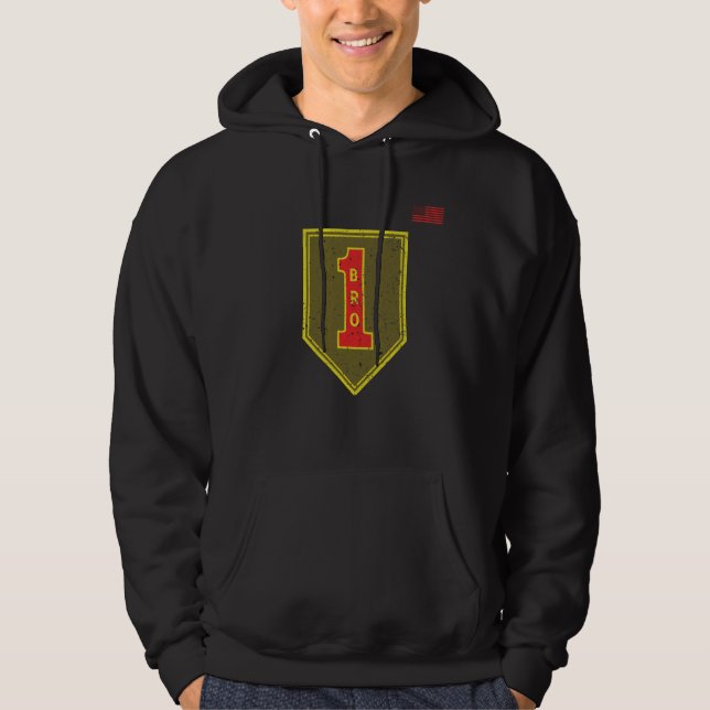 Veste À Capuche 1ère division d'infanterie Patch Big Red One déten (Devant)