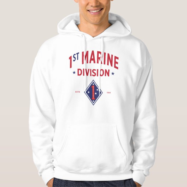 Veste À Capuche 1re Division maritime - Militaires américains (Devant)