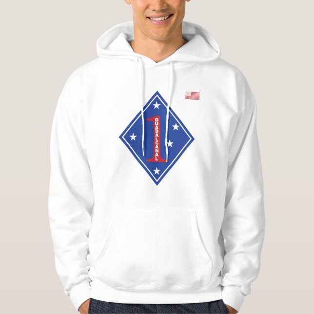 Veste À Capuche 1re division maritime Patch (États-Unis) (Devant)