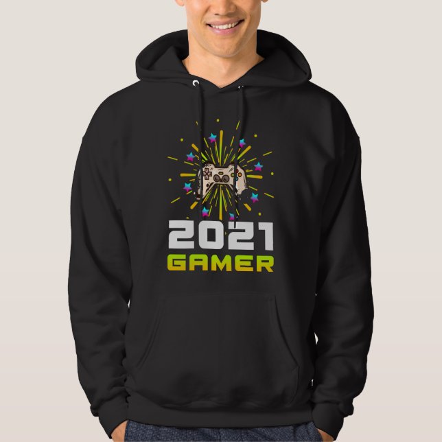 Veste À Capuche 2021 Gamer Play Computer Video Games 2021 Firework (Devant)