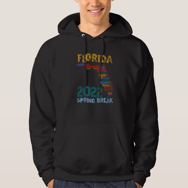 Veste À Capuche 2022 Florida Spring Break Trip Vacay Squad Cities (Devant)