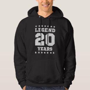 Veste À Capuche 20e anniversaire femme homme 20 ans