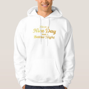 Veste À Capuche 24/7 Positivité : Or Texte Inspirant Relaxé F