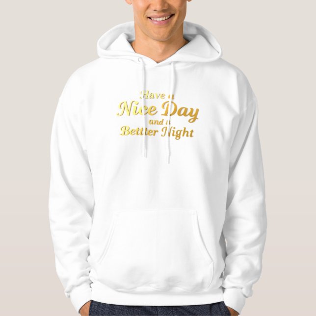 Veste À Capuche 24/7 Positivité : Or Texte Inspirant Relaxé F (Devant)