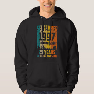 Veste À Capuche 25e anniversaire 25 ans stupéfiant depuis septembr