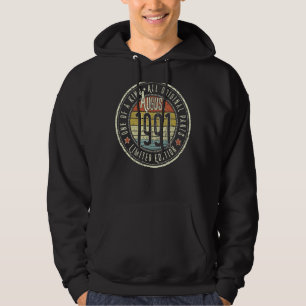 Veste À Capuche 31 Ans Août 1991 31e Anniversaire