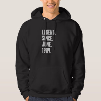 Veste À Capuche 33 ans 33e anniversaire Légende depuis juin 1989
