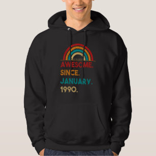 Veste À Capuche 33 Ans Awesome depuis Janvier 1990 33e Naissance
