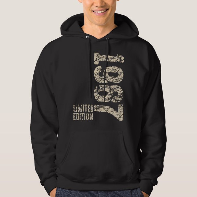 Veste À Capuche 35e anniversaire Dames Mens 35 ans 1987 15 (Devant)