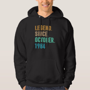 Veste À Capuche 38 Ans Légende depuis Octobre 1984 38e Naissance
