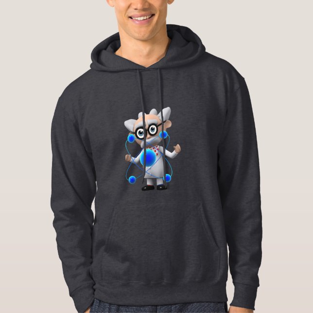 Veste À Capuche 3d Mad Scientifique Atomique (Devant)