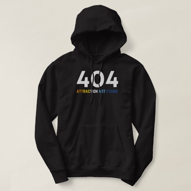 Veste À Capuche 404 Attraction Non Trouvé, Amusante Aroace Pride,  (Design devant)