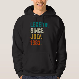 Veste À Capuche 40 ans de légende du cadeau depuis juillet 1983 40