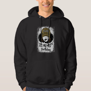 Veste À Capuche 40 ans Leopard Melanin fille C'est mon 40e Bir