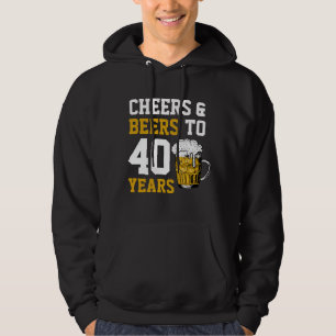Veste À Capuche 40e anniversaire Cheers & Bières à 40 ans