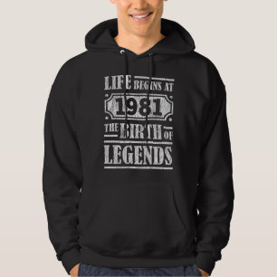 Veste À Capuche 44 Ans 1981 Naissance De La Légende 44e Anniversai