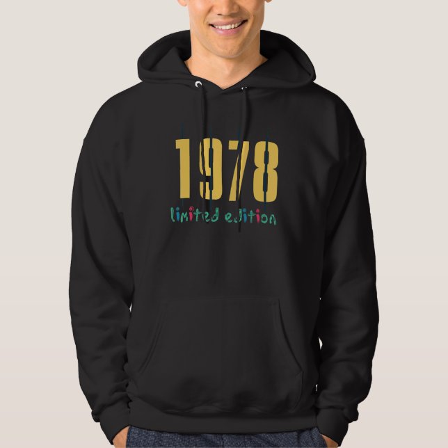 Veste À Capuche 44e anniversaire Dames Mens 44 ans 1978 Don 6 (Devant)
