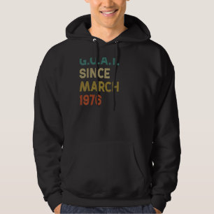 Veste À Capuche 46e anniversaire 46 ans chèvre depuis mars 1976