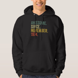Veste À Capuche 48e anniversaire Awesome depuis novembre 1974 48 A