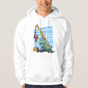 Veste À Capuche 4 ans 4ème Anniversaire Grue Mobile Dinosaure