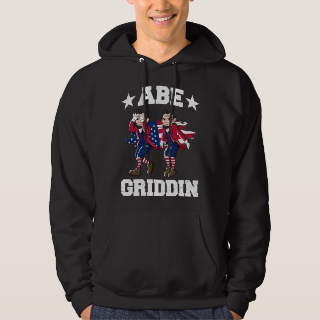 Veste À Capuche 4 juillet Abraham Lincoln Griddy Abe Griddin (Devant)