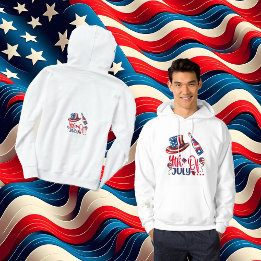 Veste À Capuche 4 juillet Balloons Drapeau américain Casquette pat