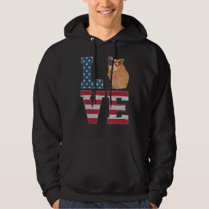 Veste À Capuche 4 juillet Décor Amour Patriotique Gerbil American 