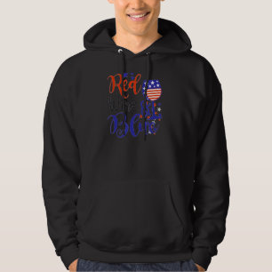 Veste À Capuche 4 juillet Vin Rouge Blanc Et Bleu Vin Gla