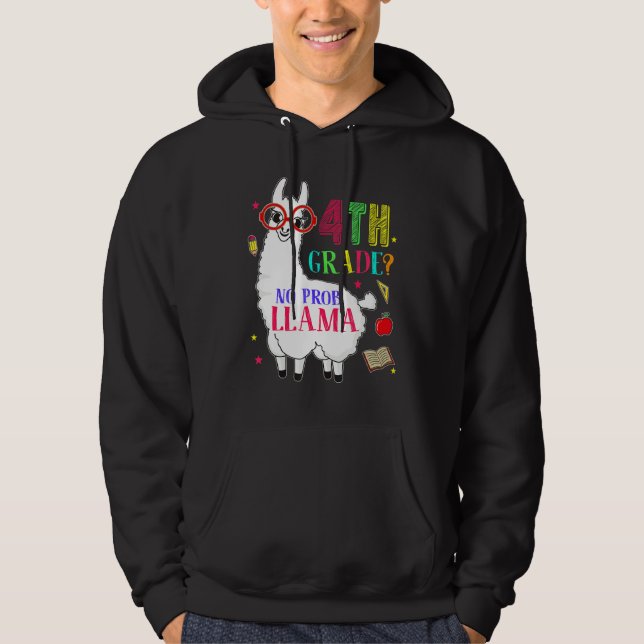 Veste À Capuche 4e année No Prob Llama Aplaca 4e année Teache de 4 (Devant)