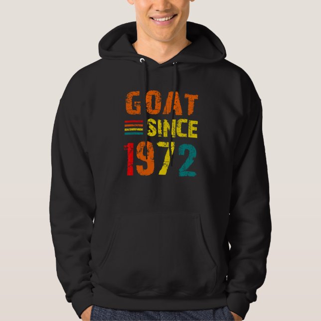 Veste À Capuche 50e anniversaire 50 ans chèvre depuis 1972 (Devant)