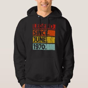 Veste À Capuche 52e anniversaire Légende depuis juin 1970 52 ans