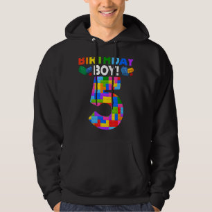 Veste À Capuche 5e anniversaire Bâtiment de 5 ans Boy Kid