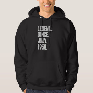 Veste À Capuche 64 ans 64e anniversaire Légende depuis juillet 195