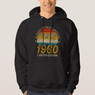 Veste À Capuche 65 ans 1960 Retro Awesome 65e anniversaire Cadeau