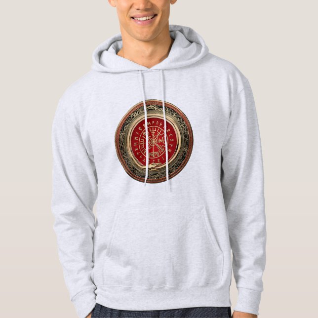 Veste À Capuche [700] Vegvisir - Viking Gold Magic Runic Compass (Devant)